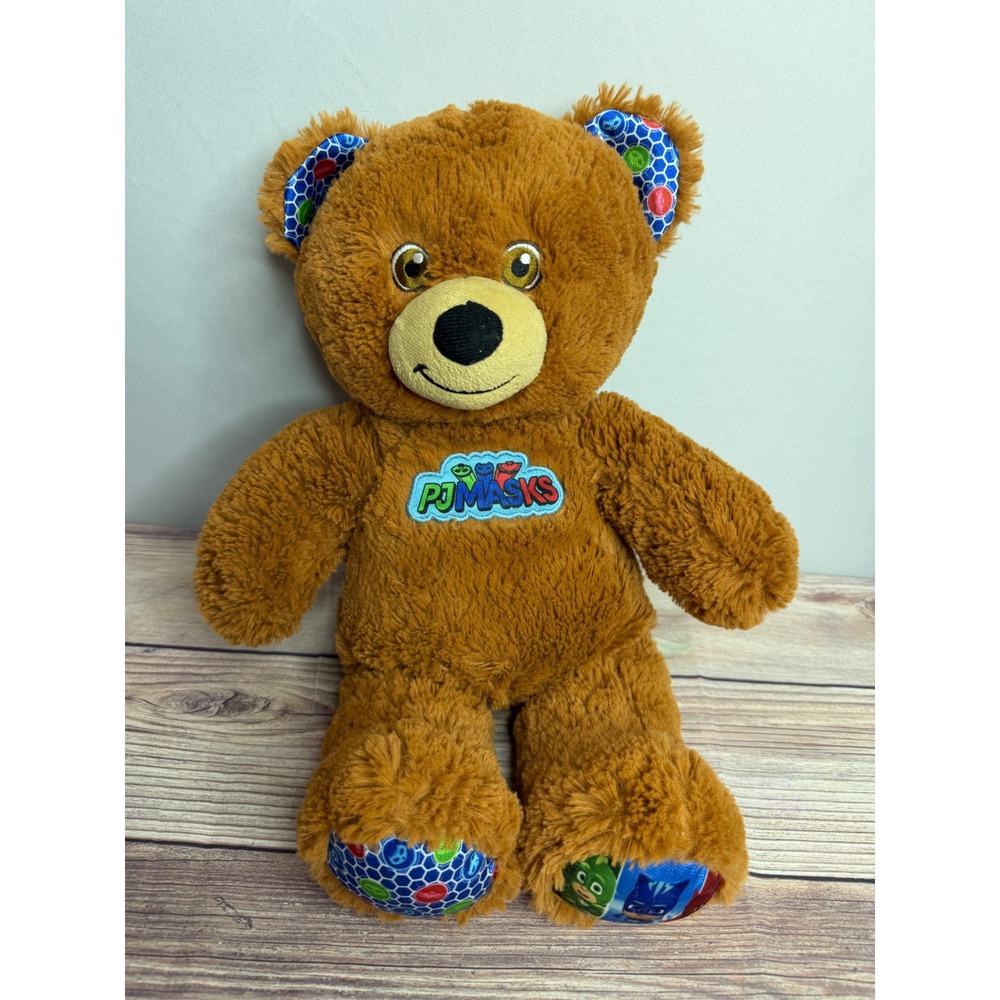 Build-A-Bear PJ‎ Masks Brown Teddy Bear Plush Catboy Owlette Gekko 16 Inch
